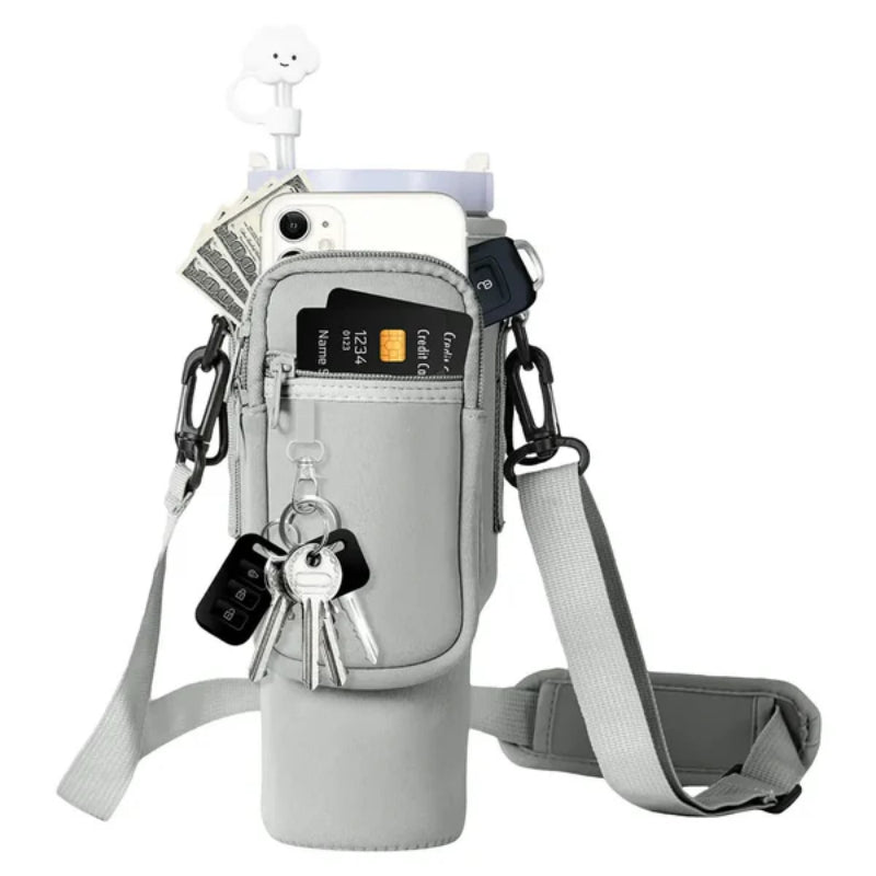 Tumbler Carrier Bag With Adjustable Shoulder Strap-Wine and Whiskey Decanter