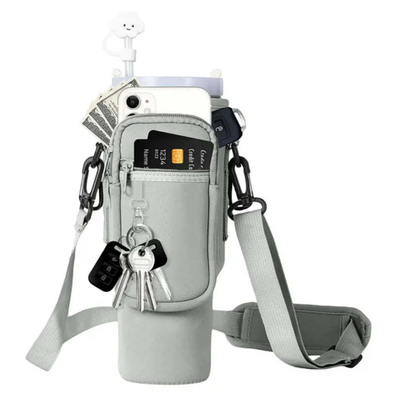 Tumbler Carrier Bag With Adjustable Shoulder Strap-Wine and Whiskey Decanter