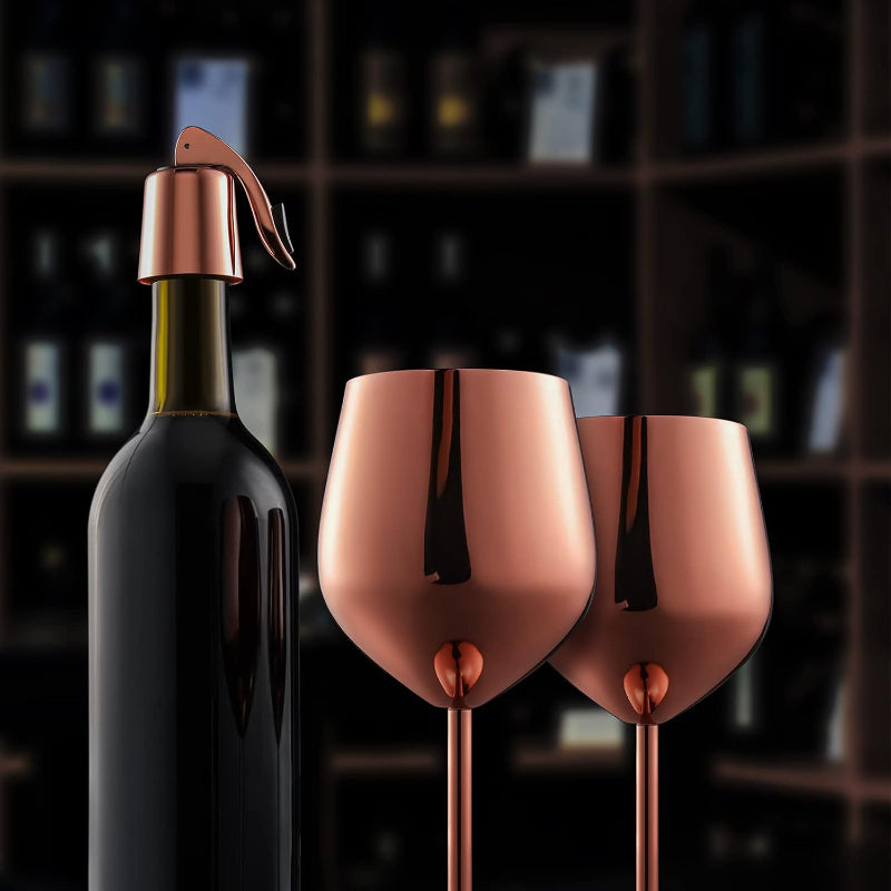 Stainless Steel Wine Glasses Set of 4 For Unbreakable and Stylish-Wine and Whiskey Decanter