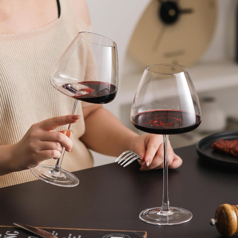 Crystal Wine Glasses For Elegant Gift Box And Long Stem Design-Wine and Whiskey Decanter