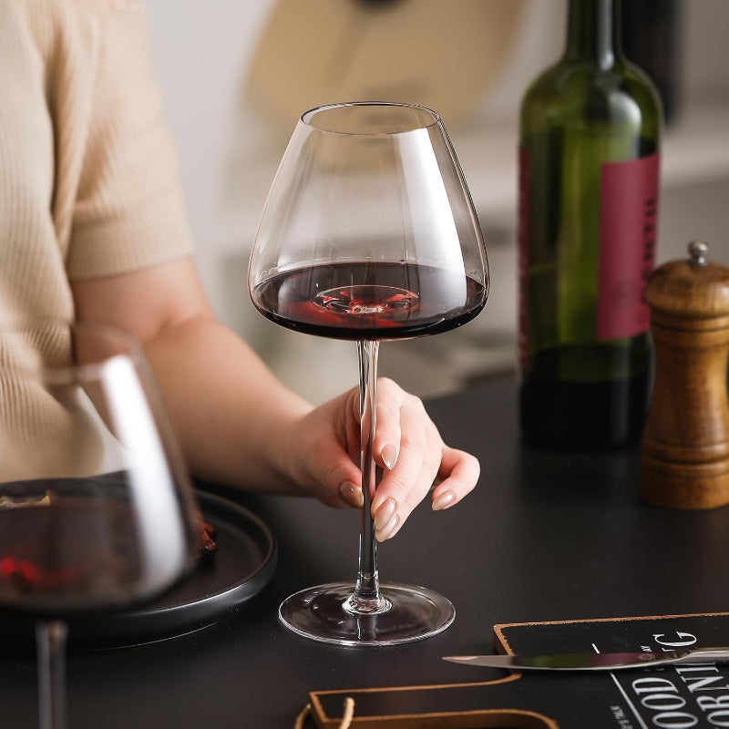 Crystal Wine Glasses For Elegant Gift Box And Long Stem Design-Wine and Whiskey Decanter