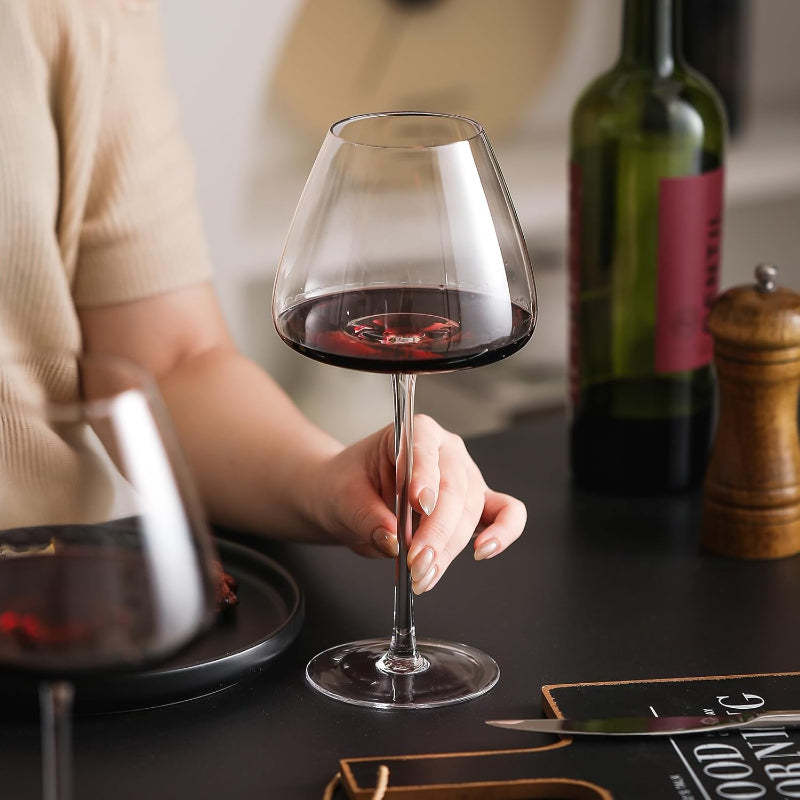 Crystal Wine Glasses For Elegant Gift Box And Long Stem Design-Wine and Whiskey Decanter