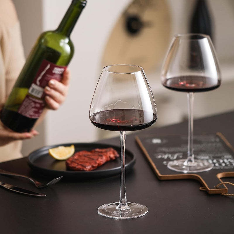 Crystal Wine Glasses For Elegant Gift Box And Long Stem Design-Wine and Whiskey Decanter