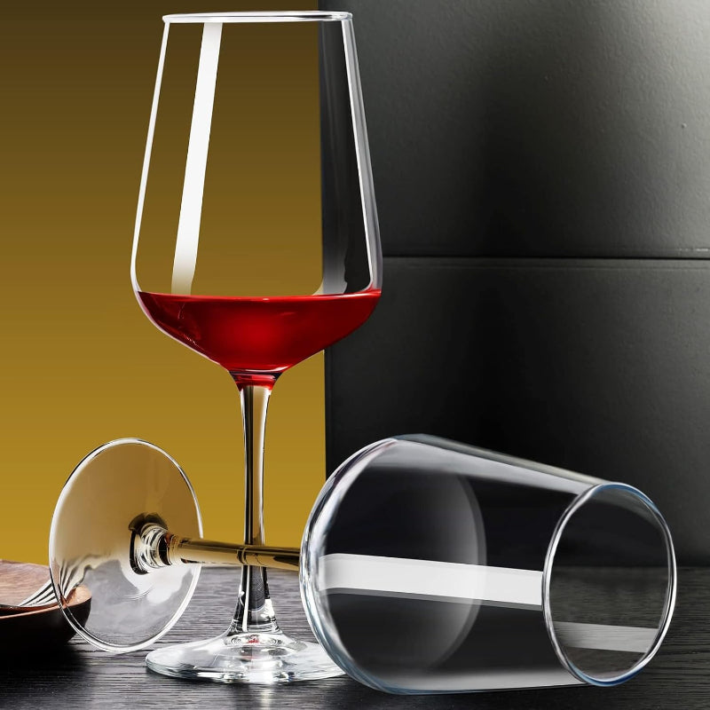 12 oz Long Stem Wine Glasses For Elegant And Hand-Blown Set