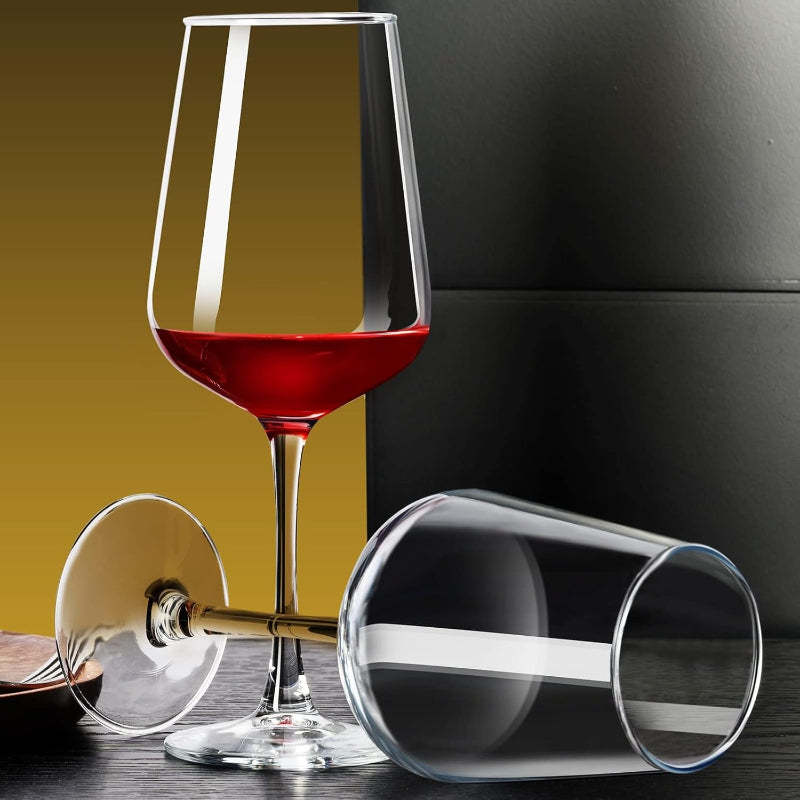 12 oz Long Stem Wine Glasses For Elegant And Hand-Blown Set-Wine and Whiskey Decanter