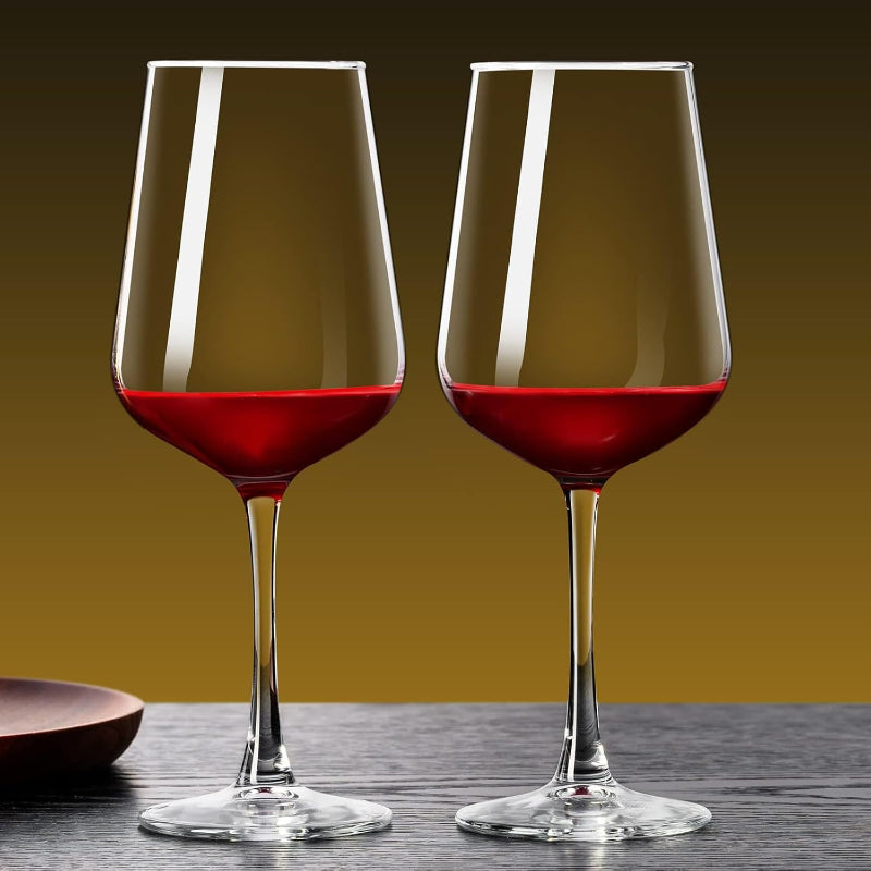 12 oz Long Stem Wine Glasses For Elegant And Hand-Blown Set-Wine and Whiskey Decanter