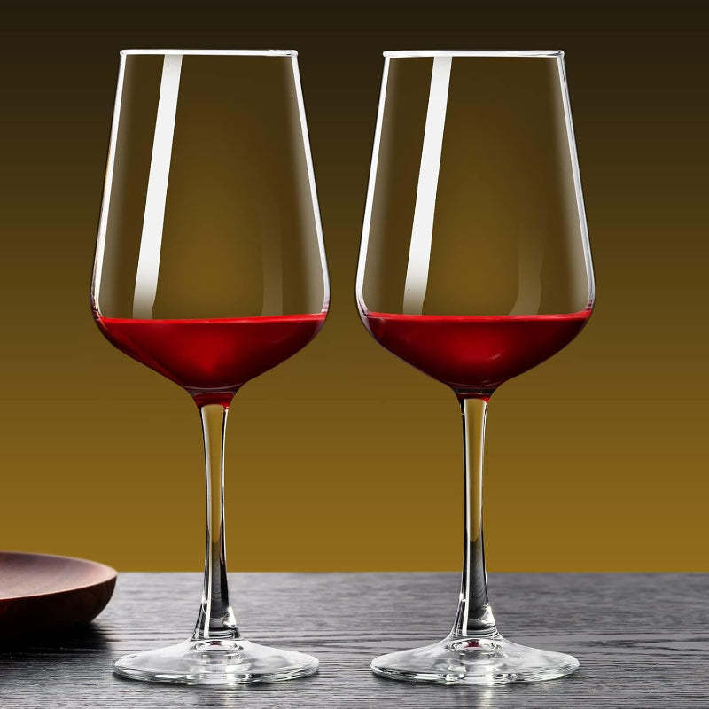 12 oz Long Stem Wine Glasses For Elegant And Hand-Blown Set-Wine and Whiskey Decanter