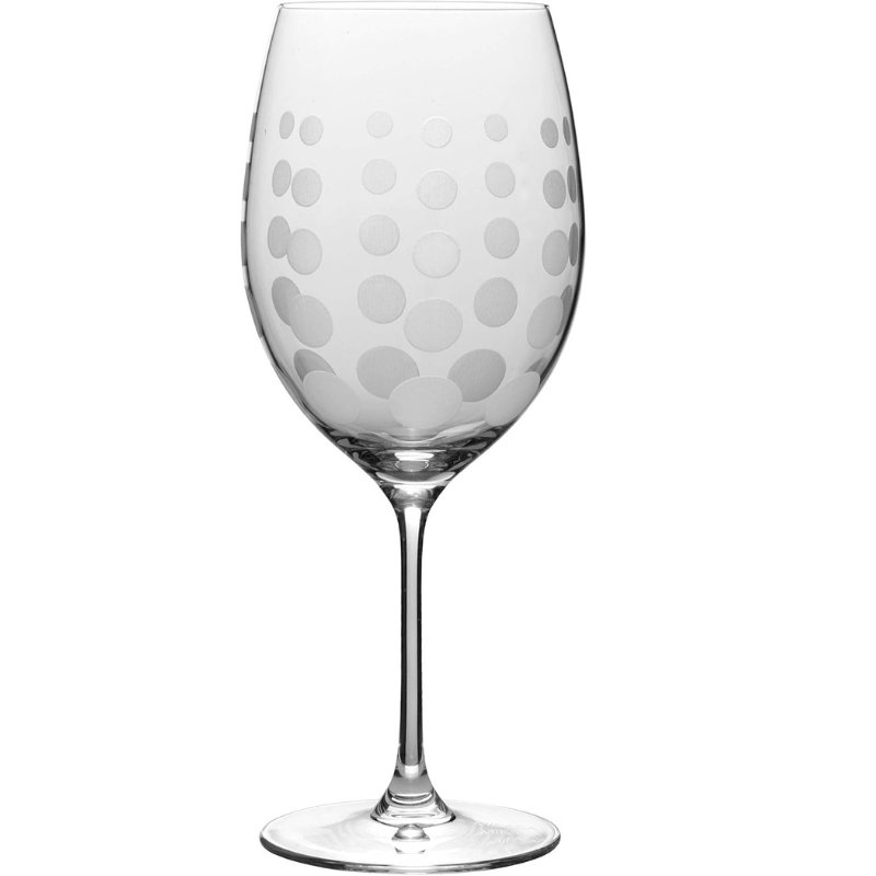 Bordeaux Style Wine Glasses Set of 4 Elegant Etched Crystal Glasses-Wine and Whiskey Decanter