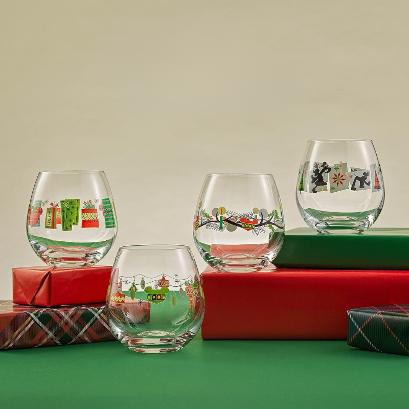 Cartoon Printed Wine Glasses Fun Set For All Occasions