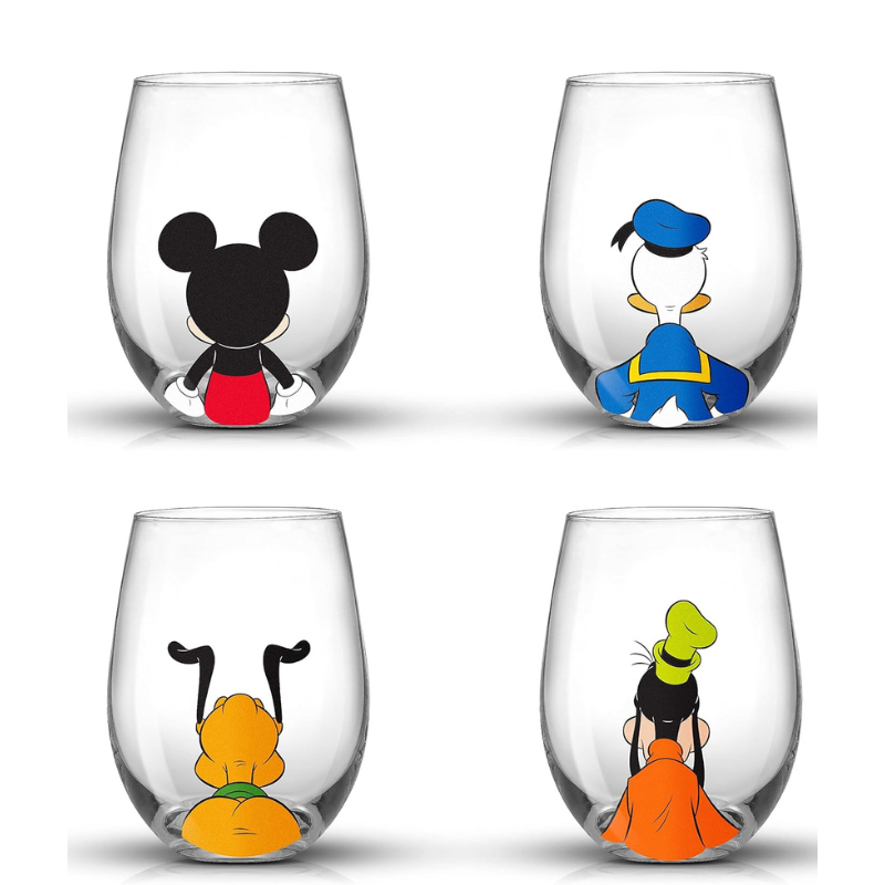 Cartoon Printed Wine Glasses Fun Set For All Occasions