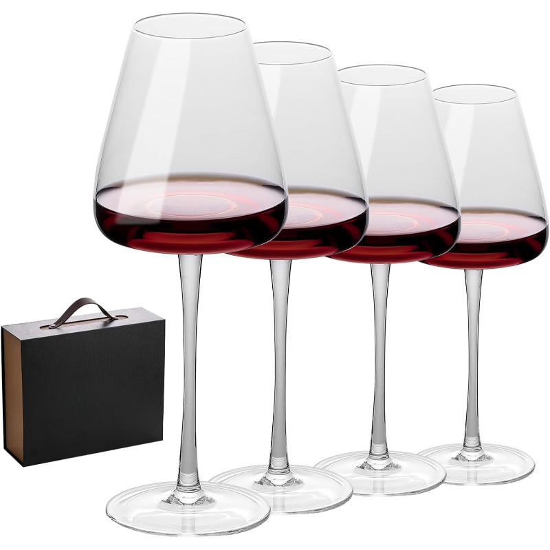 Crystal Wine Glasses Set Gift Box And Long Stem Design-Wine and Whiskey Decanter
