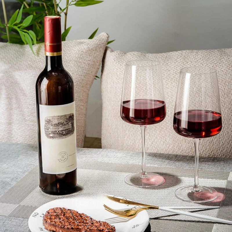 Long Stemmed Glasses Set Versatile For Every Occasion-Wine and Whiskey Decanter