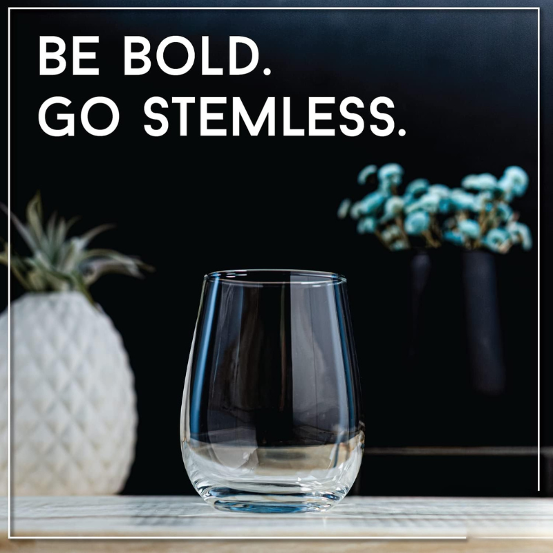 Dishwasher Safe Wine Glasses Set Of 6 Stemless And Versatile Design-Wine and Whiskey Decanter