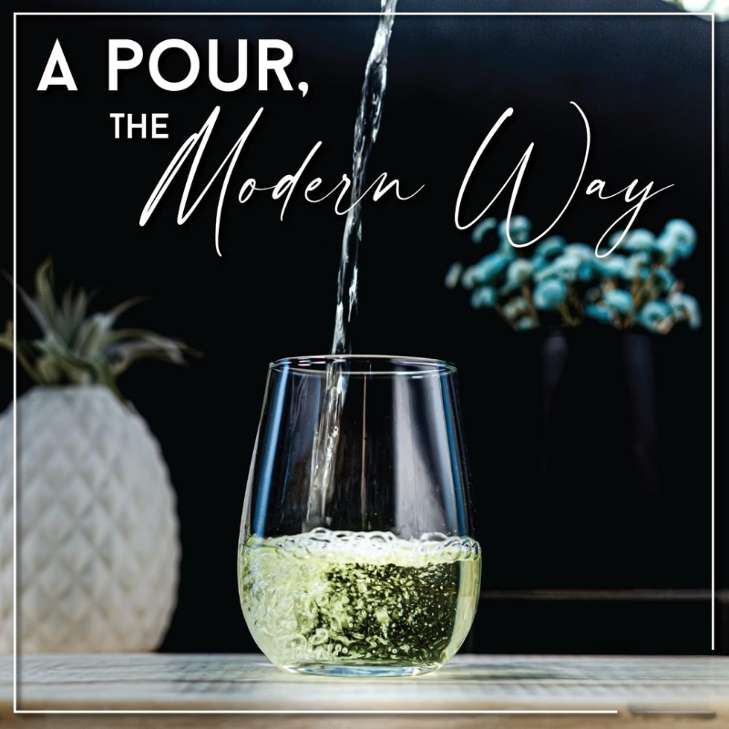 Dishwasher Safe Wine Glasses Set Of 6 Stemless And Versatile Design-Wine and Whiskey Decanter