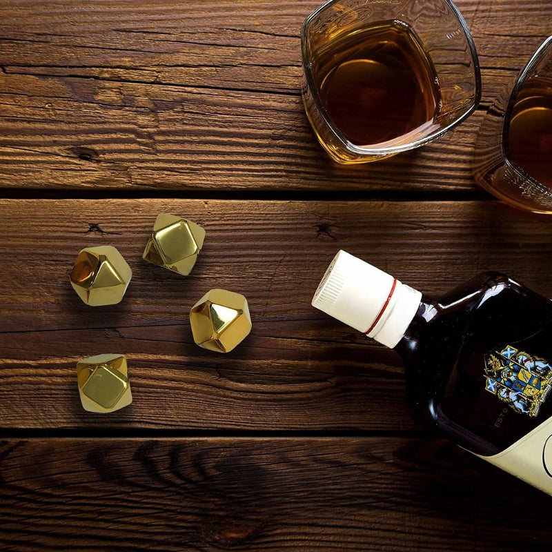 Diamond Shaped Whiskey Stones Set Non Diluting Reusable Cubes-Wine and Whiskey Decanter