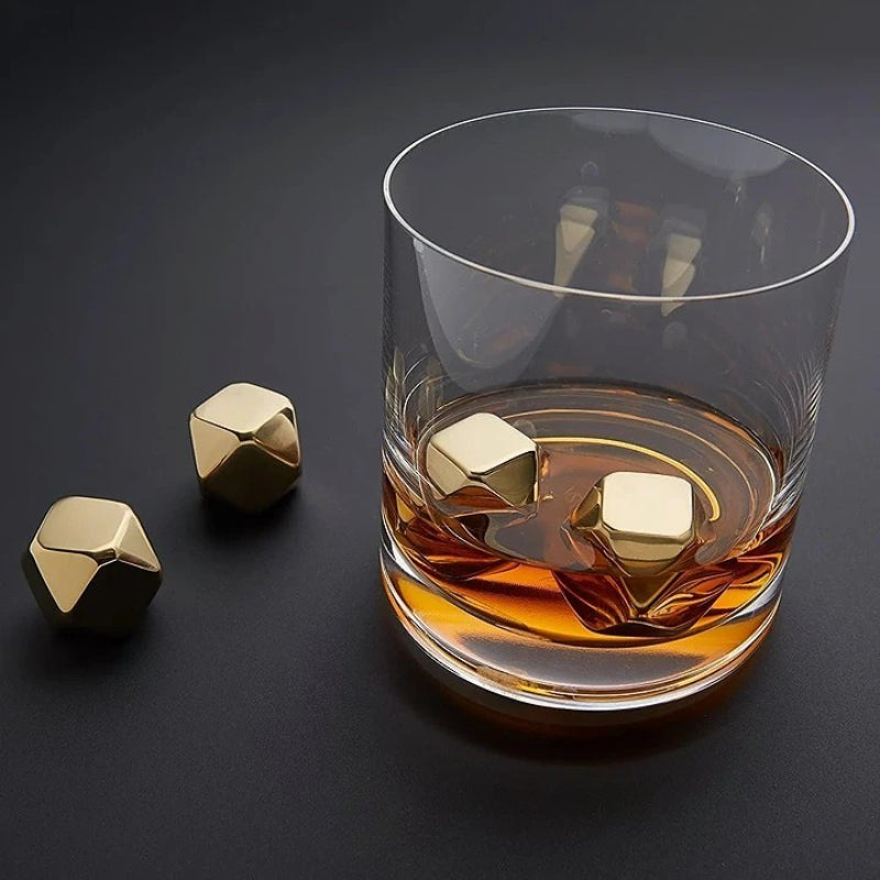 Diamond Shaped Whiskey Stones Set Non Diluting Reusable Cubes
