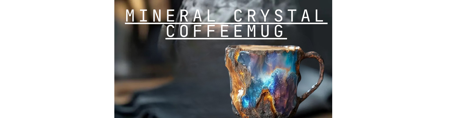 Elegant mineral crystal coffee mug with a glossy, translucent finish—ideal for hot beverages, home decor, or gift giving.