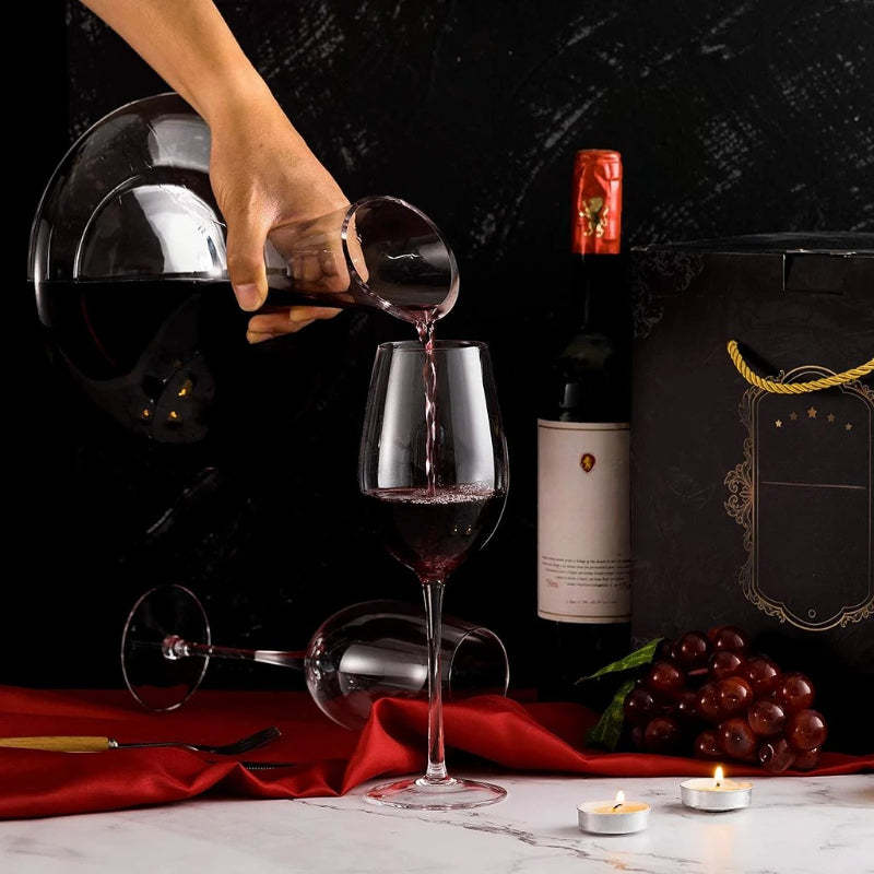 Versatile Slanted Spout Design Crystal Glass Wine Decanter-Wine and Whiskey Decanter