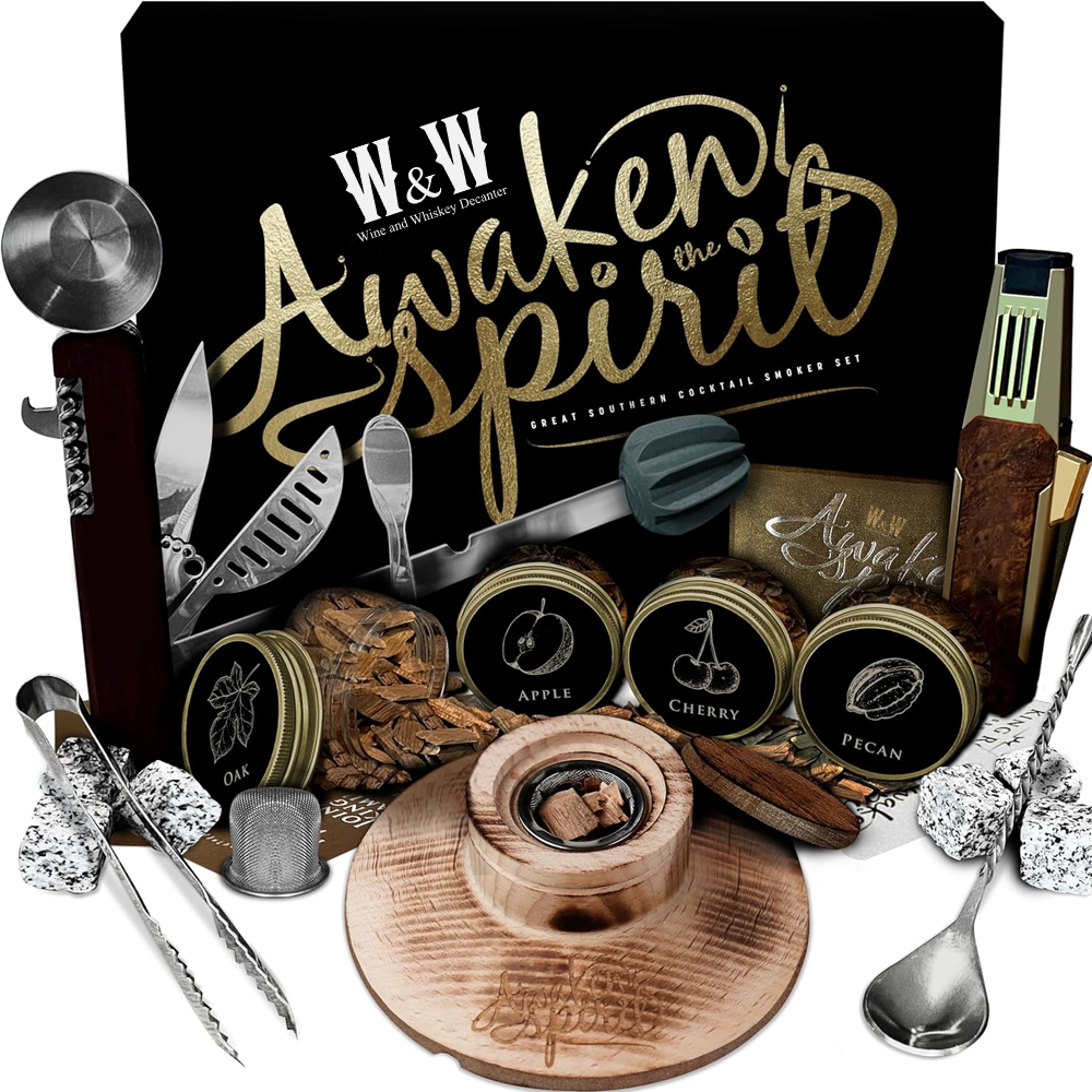 Flavor Infuser Kit With Torch-Wine and Whiskey Decanter
