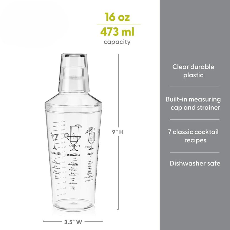 Minimalist Style Cocktail Shaker For Mixing And Leak Proof Design-Wine and Whiskey Decanter