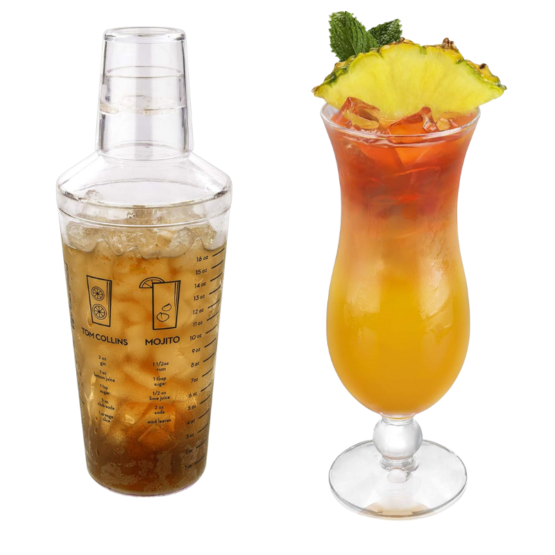 Minimalist Style Cocktail Shaker For Mixing And Leak Proof Design-Wine and Whiskey Decanter