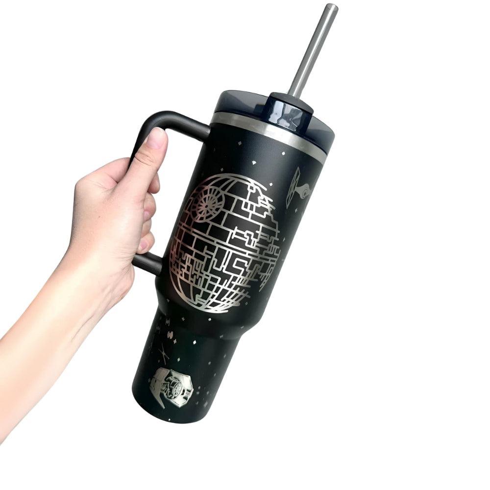 Galactic Themed Tumbler Mug With Handle-Wine and Whiskey Decanter