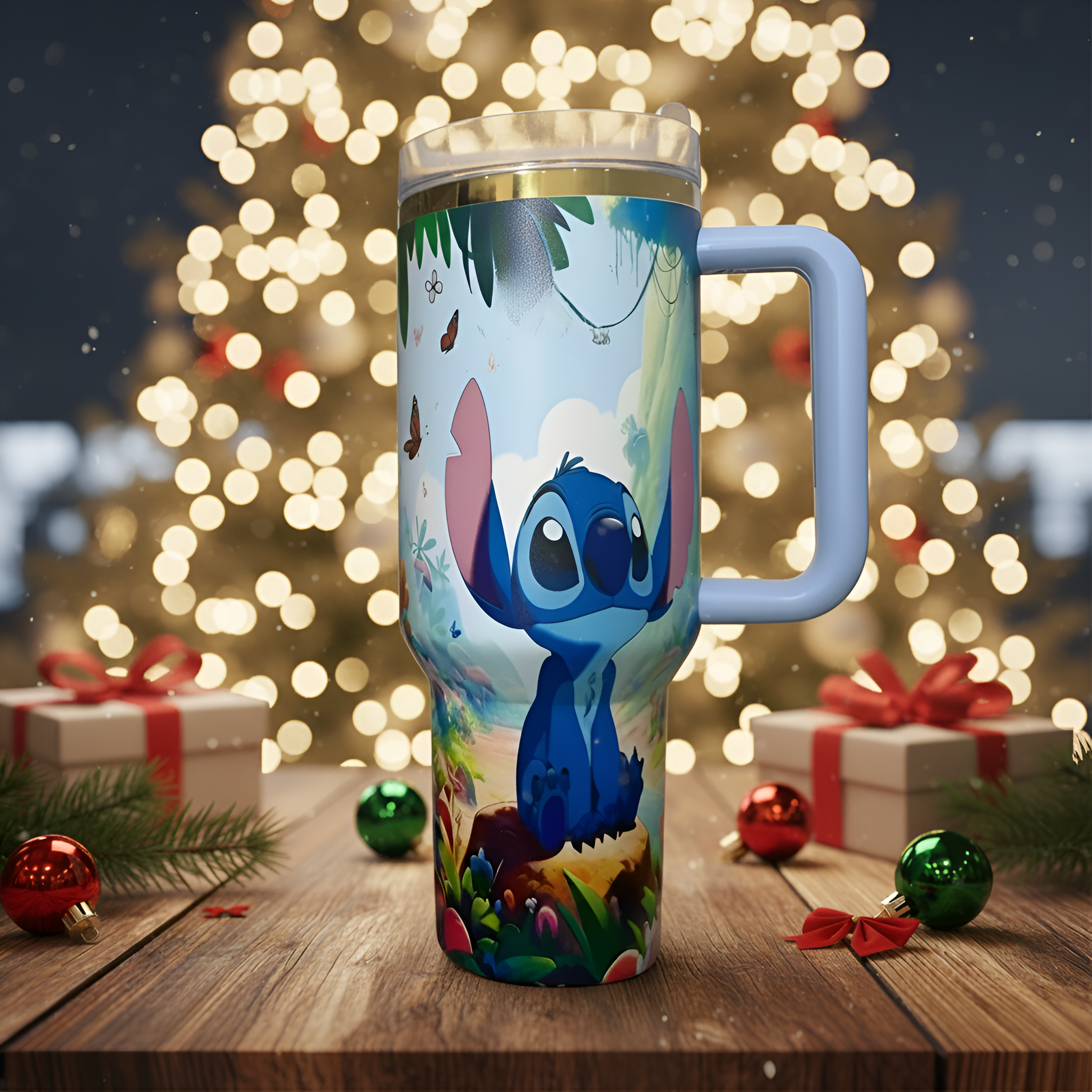 Stitch 40oz Insulated Tumbler For Christmas Holiday Gift