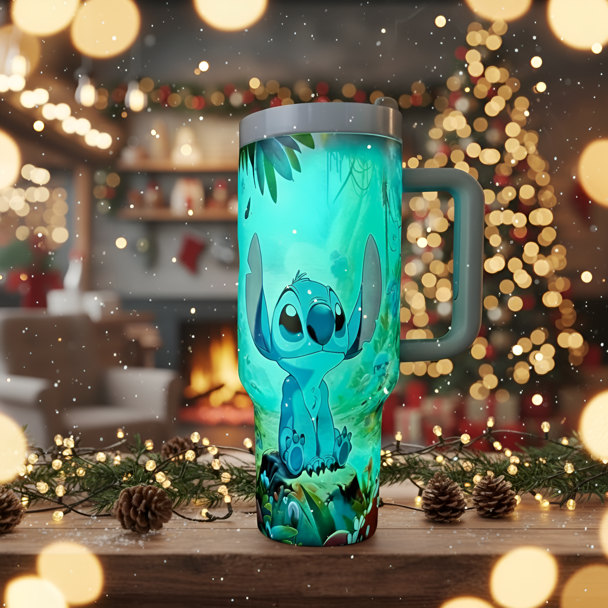 Stitch 40oz Insulated Tumbler For Christmas Holiday Gift