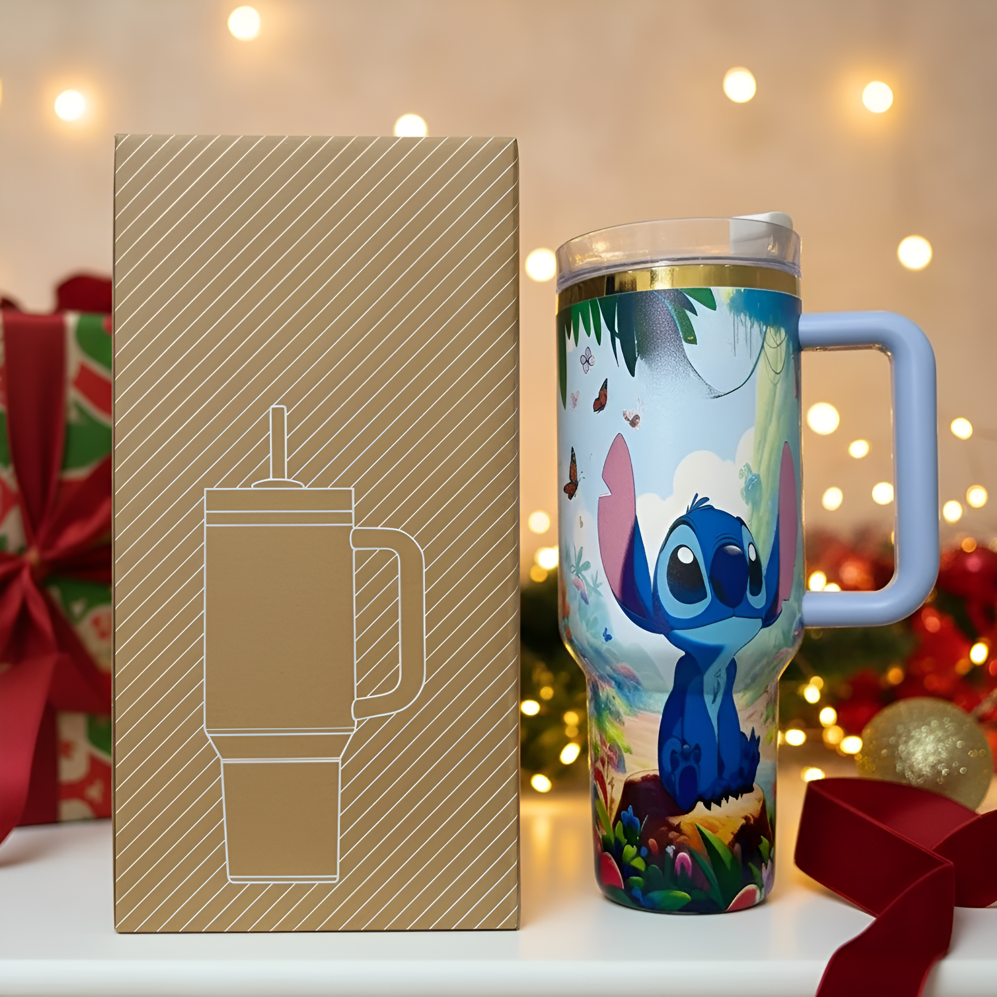 Stitch 40oz Insulated Tumbler For Christmas Holiday Gift