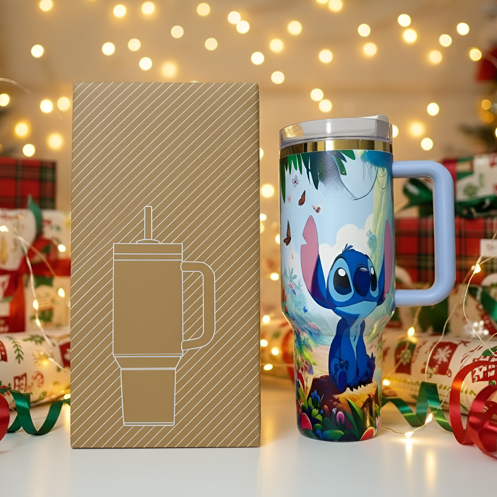 Stitch 40oz Insulated Tumbler For Christmas Holiday Gift