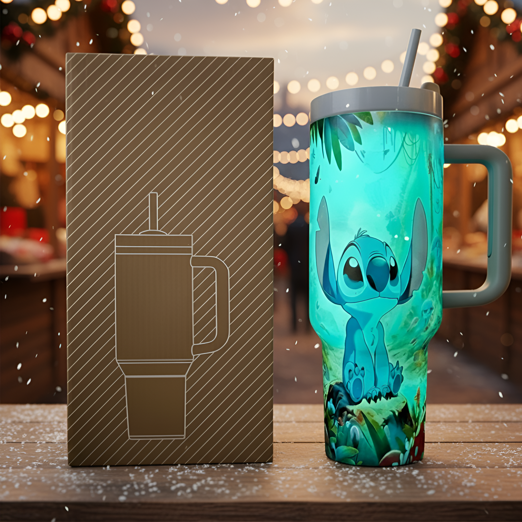 Stitch 40oz Insulated Tumbler For Christmas Holiday Gift