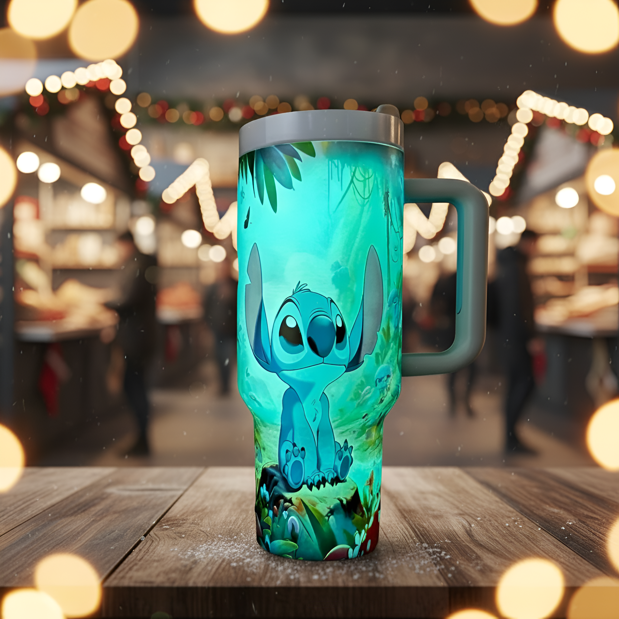 Stitch 40z Stainless Steel Tumbler For Christmas Celebration