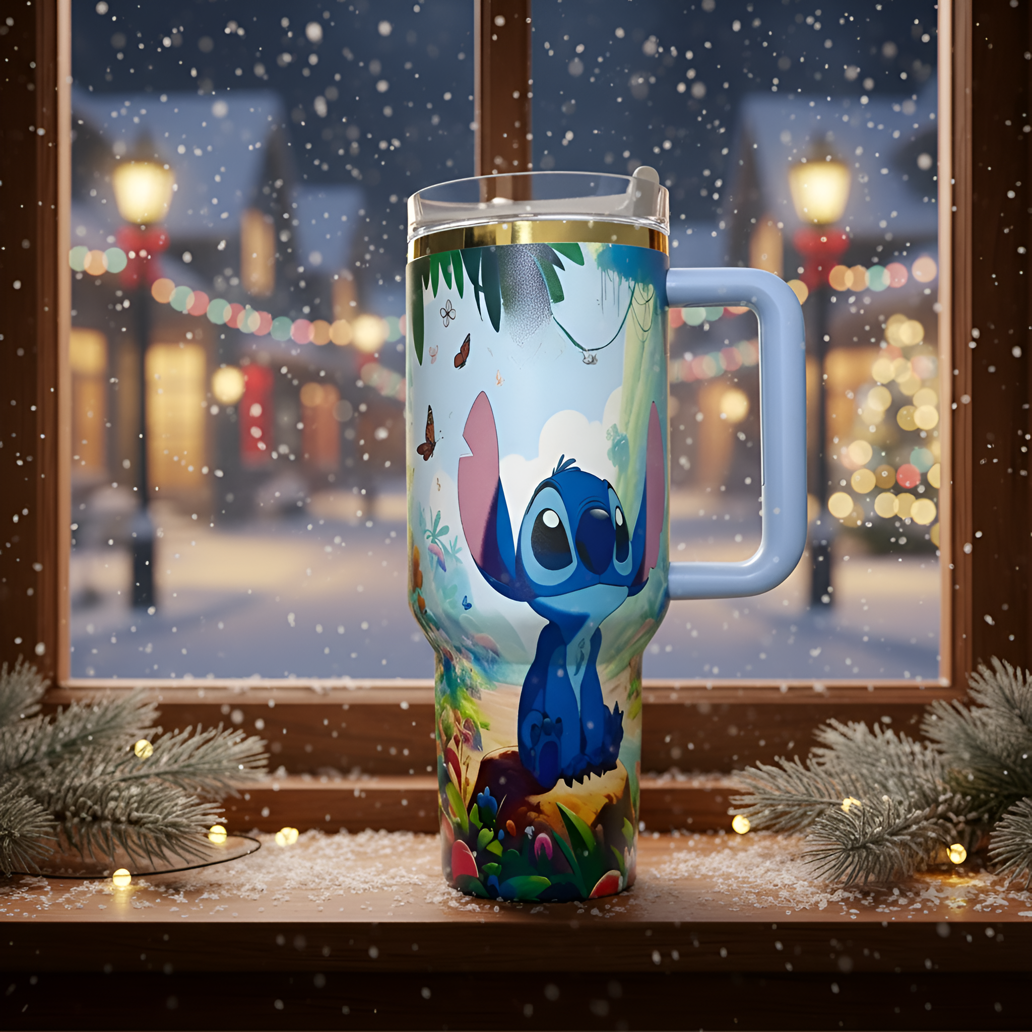 Stitch Insulated Steel Tumbler For Christmas Holiday Gift