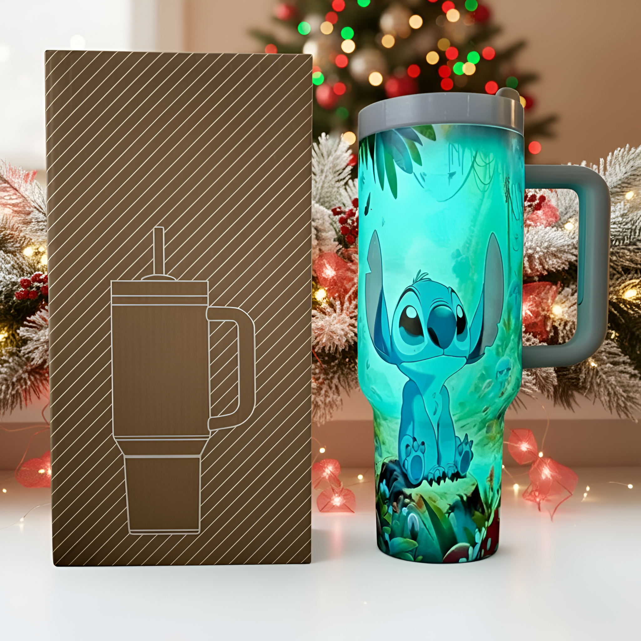 Stitch Insulated Steel Tumbler For Christmas Holiday Gift