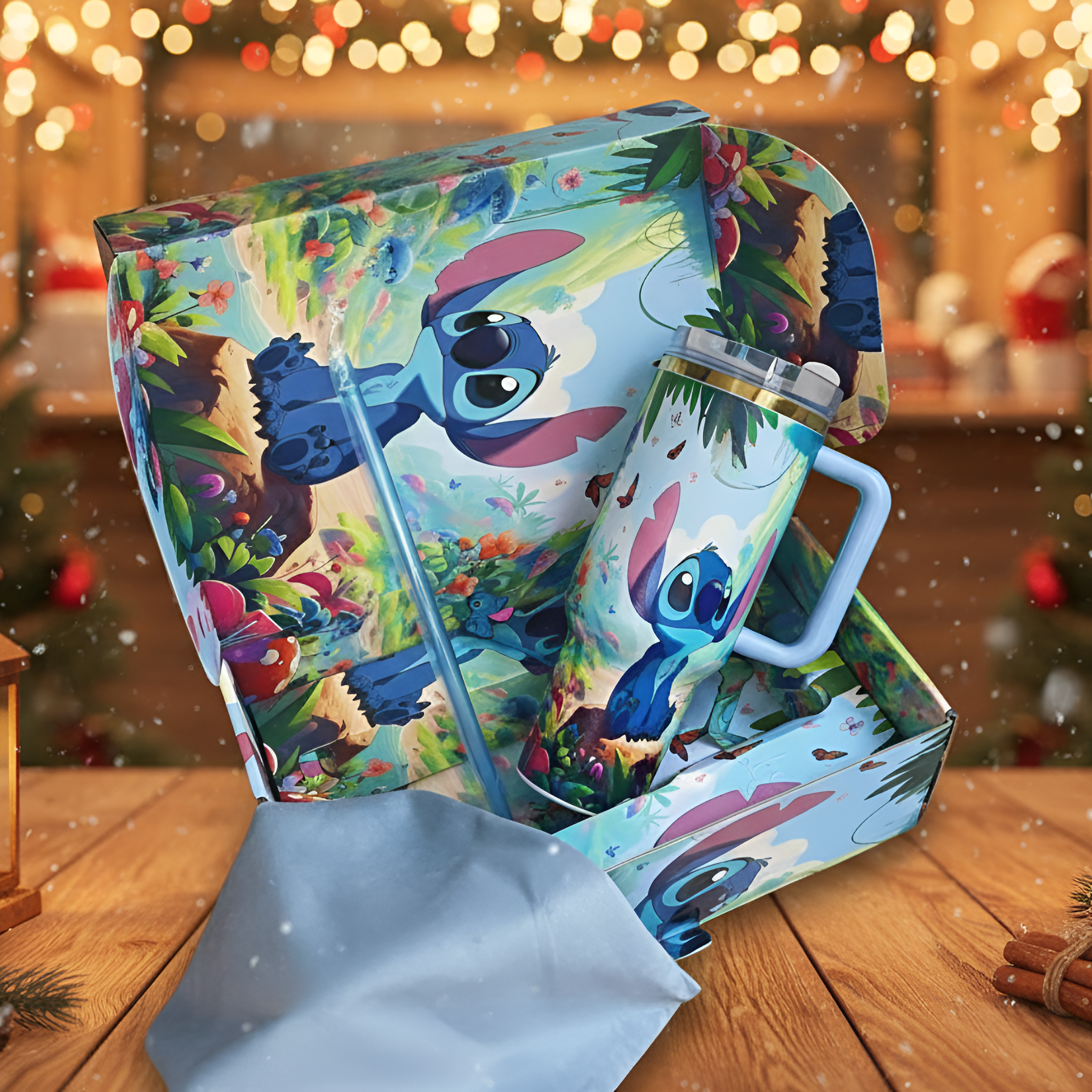 Stitch Insulated Steel Tumbler For Christmas Holiday Gift