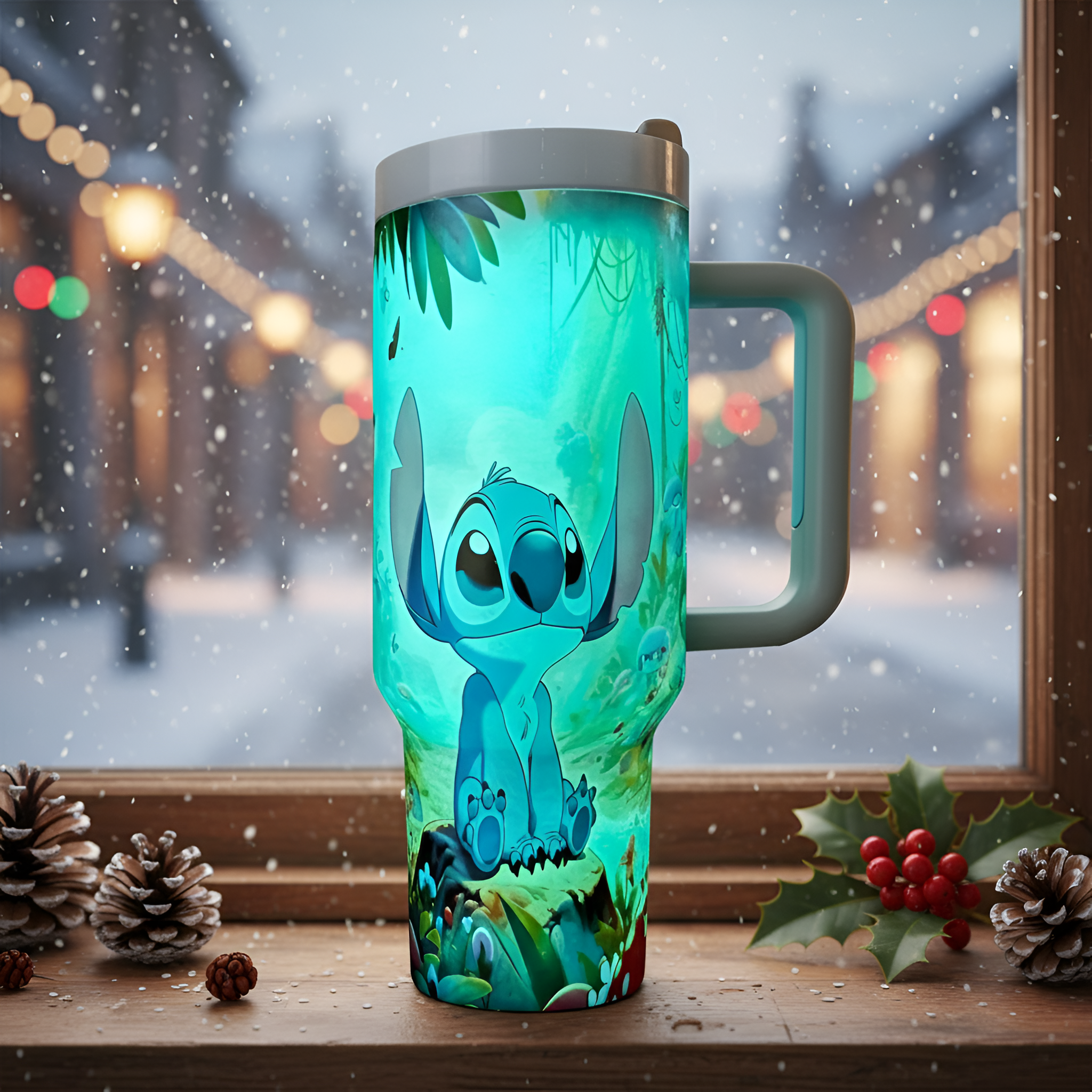 Stitch Insulated Steel Tumbler For Christmas Holiday Gift