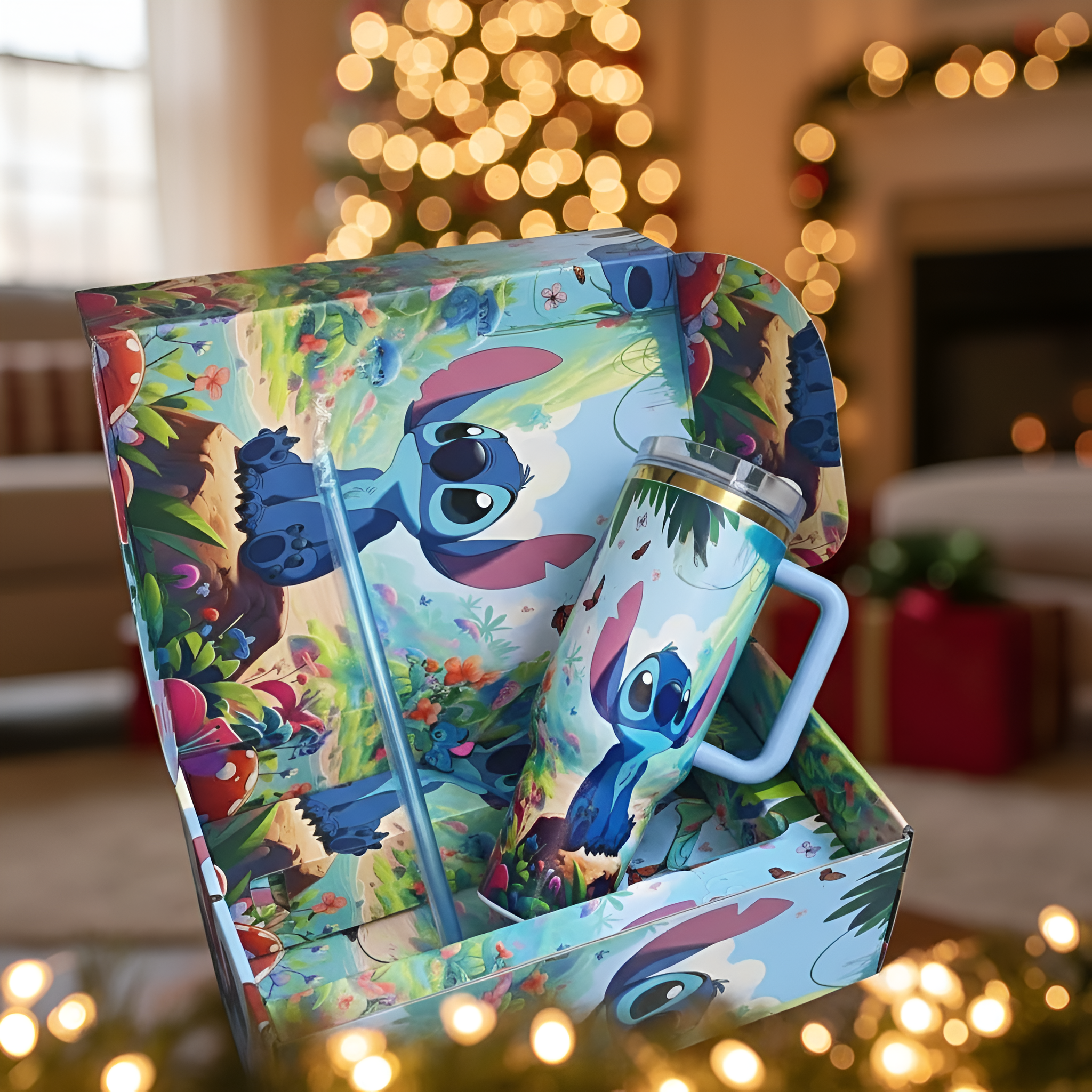 Stitch Stainless Travel Tumbler For Christmas Celebration