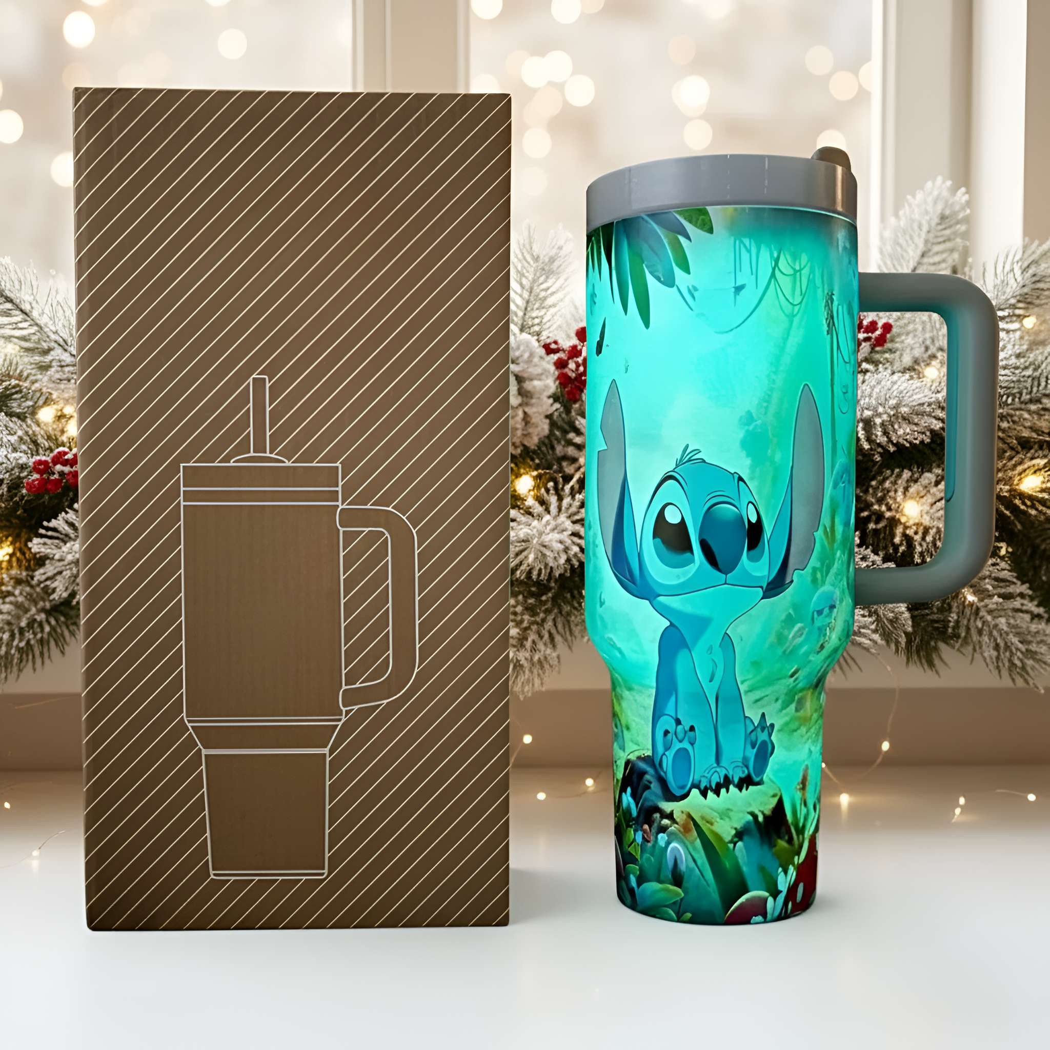 Stitch Stainless Travel Tumbler For Christmas Celebration