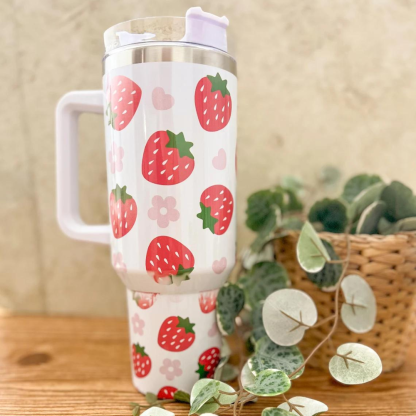 Strawberry 40 OZ Tumbler-Wine and Whiskey Decanter