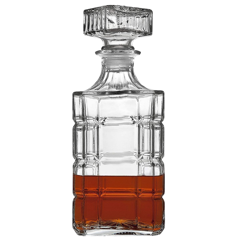 Classic Design Glass Decanter For Whiskey Enthusiasts