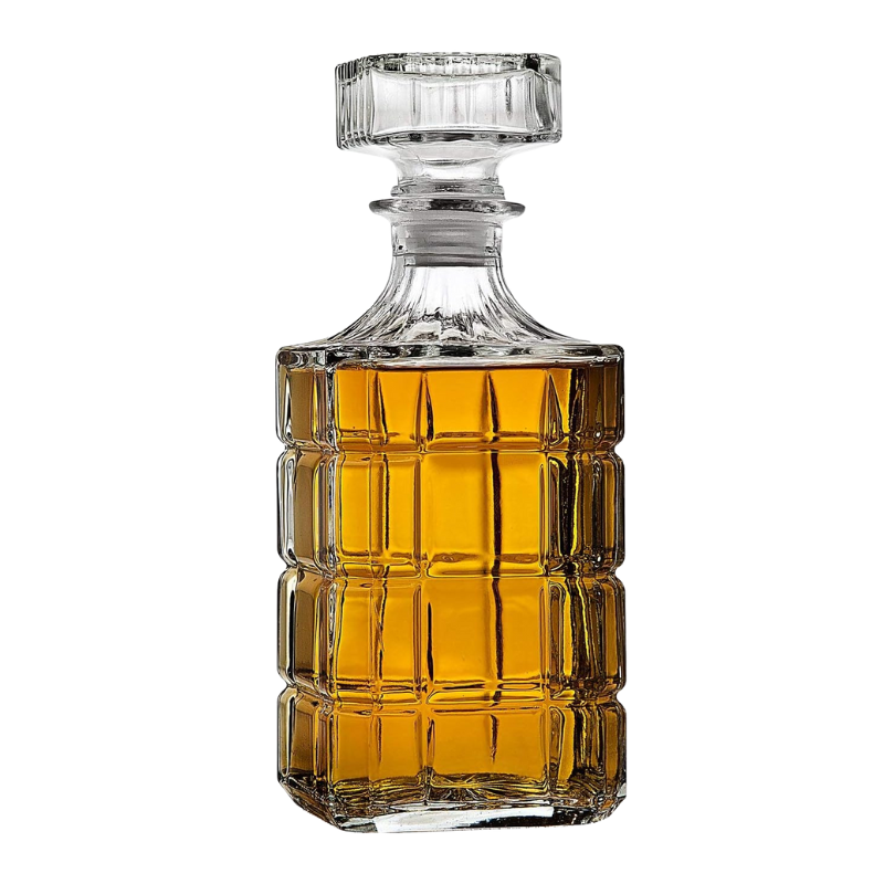 Classic Design Glass Decanter For Whiskey Enthusiasts