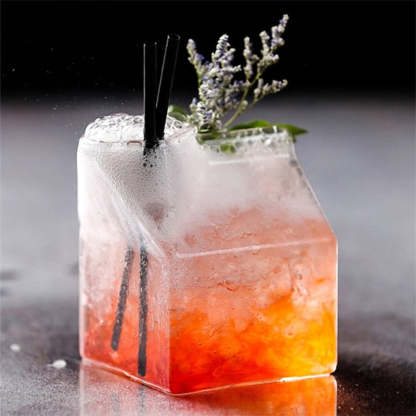 Milk Box Glass Cup-Wine and Whiskey Decanter