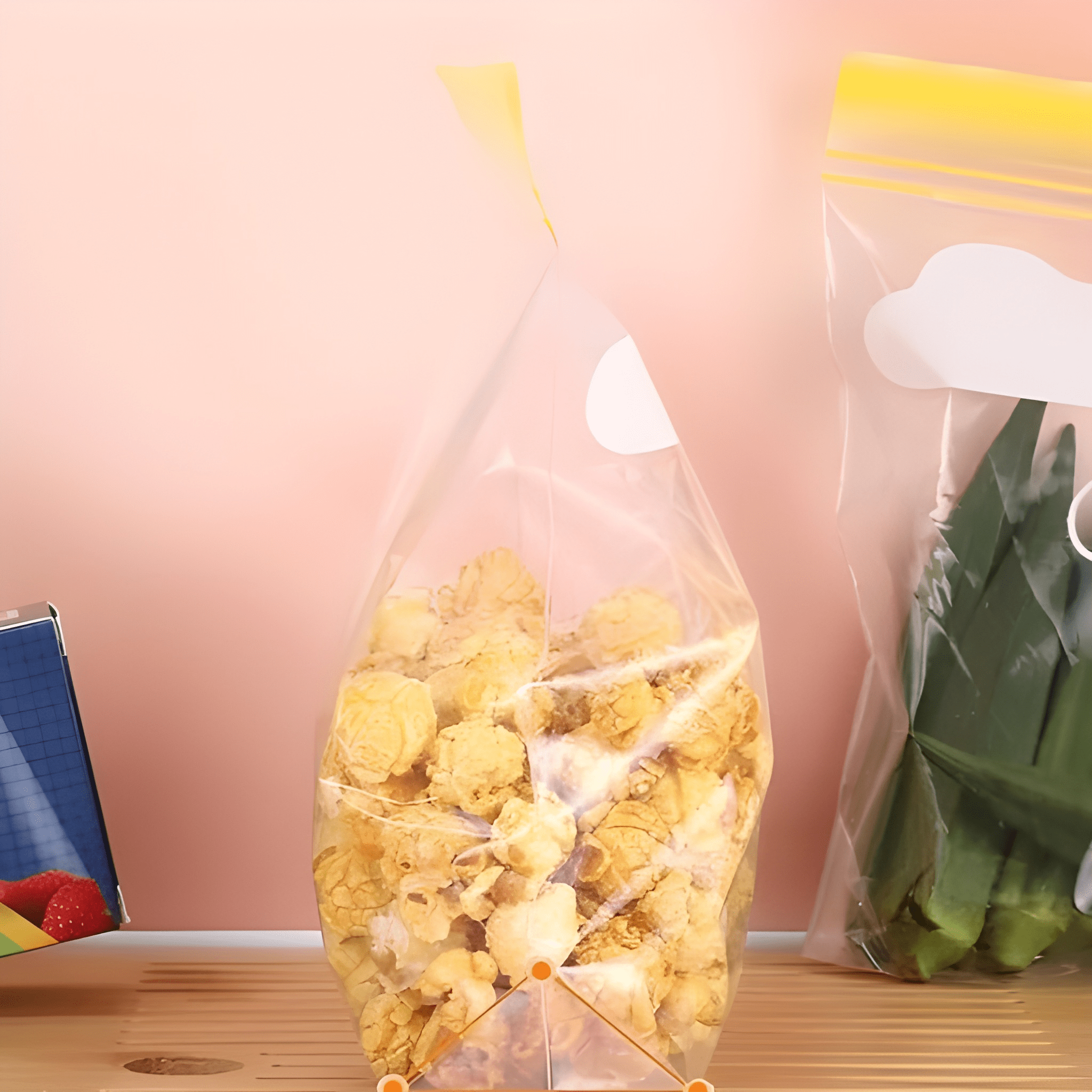 Thickened Freezer Storage Bags With Double Seal And Flip Top Closure