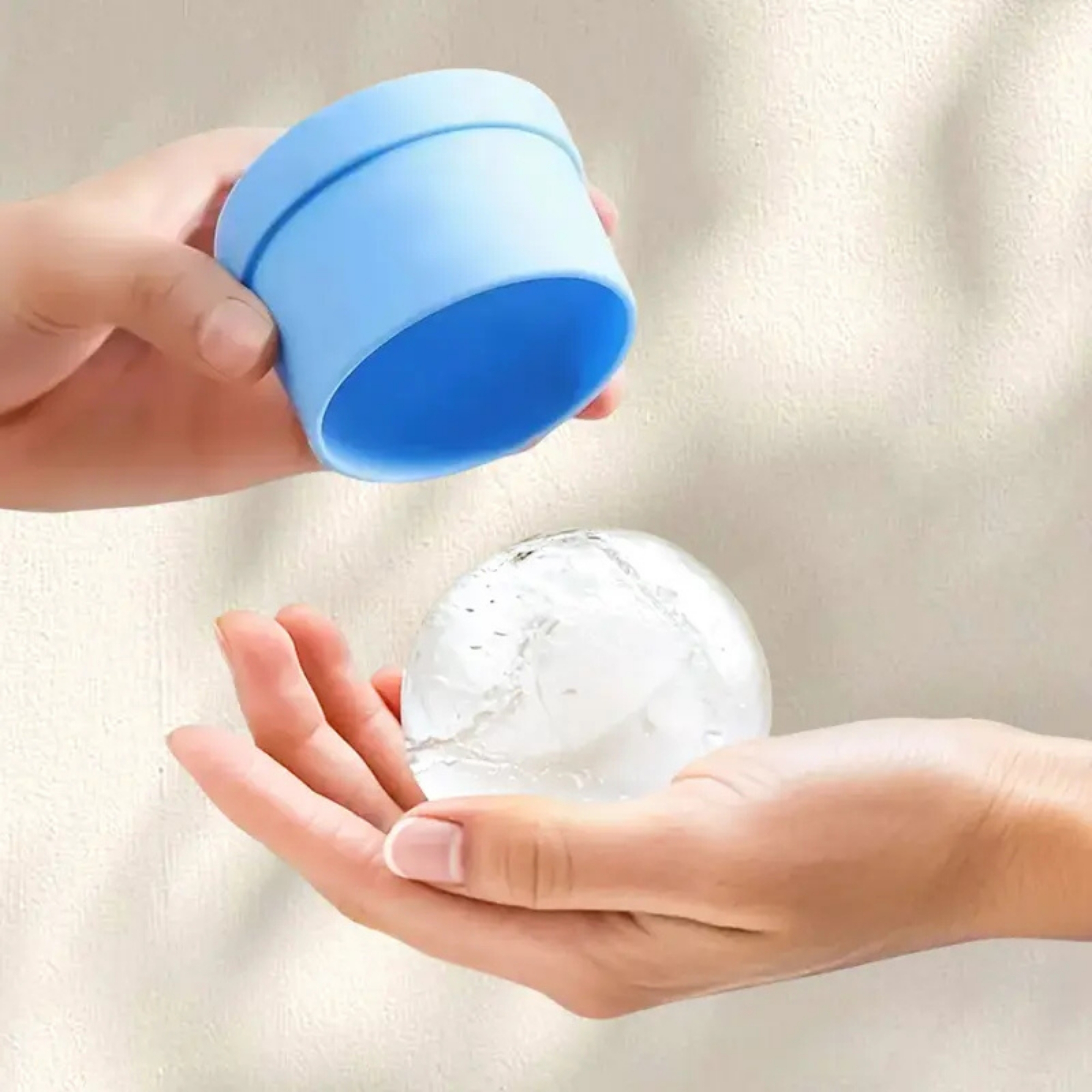 Three Round Spherical Ice Ball Molds Set