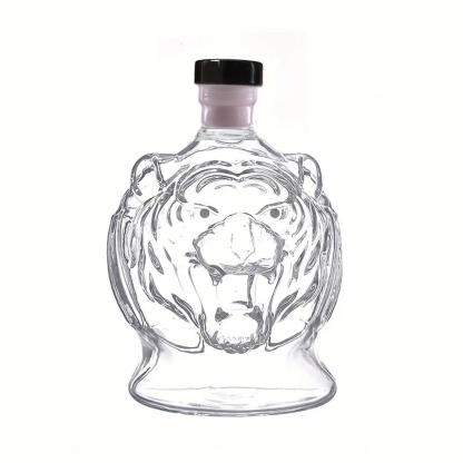Tiger Shaped Glass Whiskey And Wine Decanter