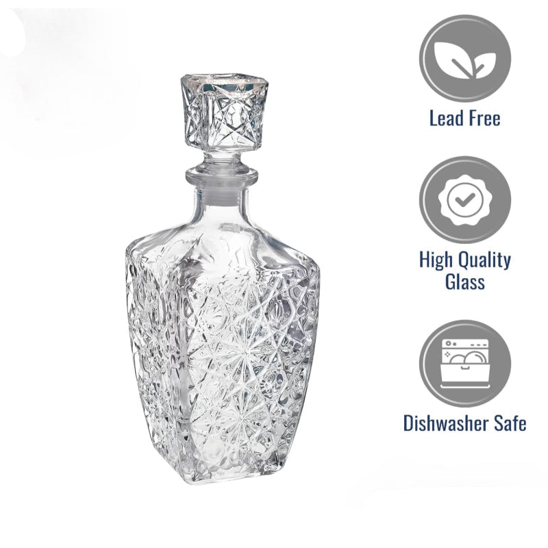Crystal Carafe Wine Decanter With Airtight Stopper