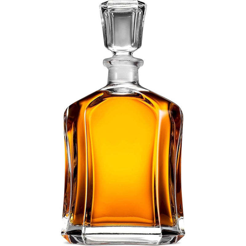 Crystal Carafe Wine Decanter With Airtight Stopper-Wine and Whiskey Decanter