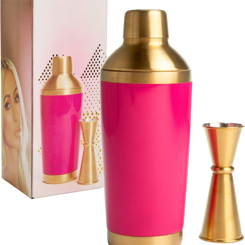 Two Pieces Cocktail Shaker Set With Stylish Bar Tool-Wine and Whiskey Decanter