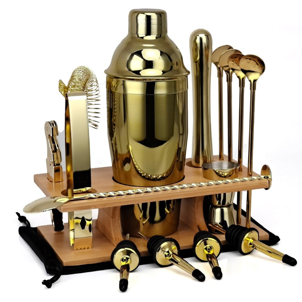 Steel Cocktail Shaker Set-Wine and Whiskey Decanter