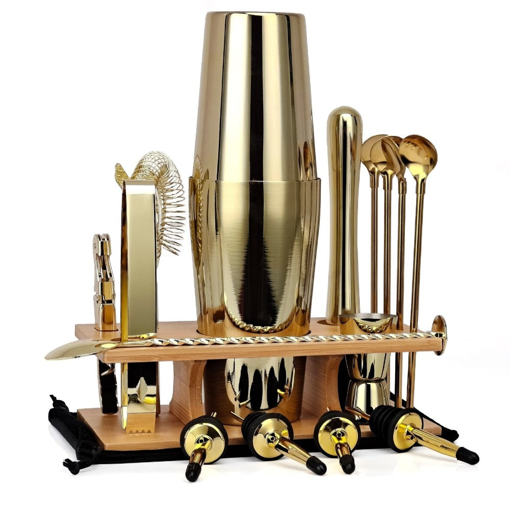 Steel Cocktail Shaker Set-Wine and Whiskey Decanter